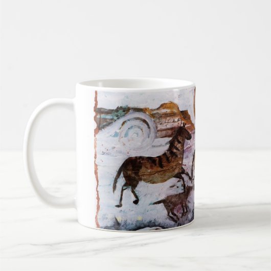 PMACarlsonHorse Petroglyphe-Tasse Kaffeetasse (Links)
