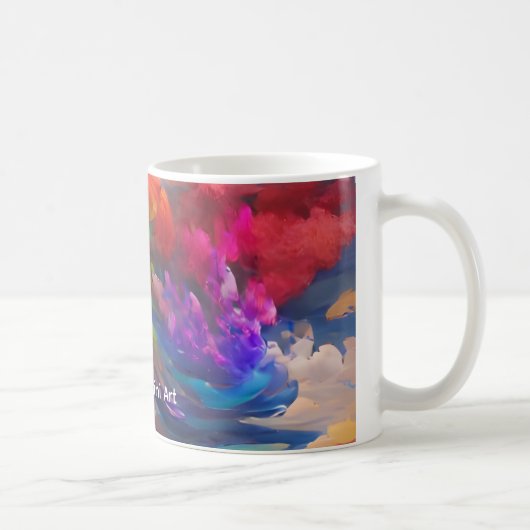 PMART Farbige Wolken Kaffeetasse (Rechts)