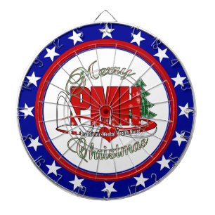 PMH Psychiatric Mental Health Nurse CHRISTMAS Dartscheibe