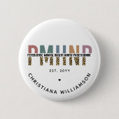 PMHNP Leopard Print Psychiatric Mental Health NP Button (Vorderseite)