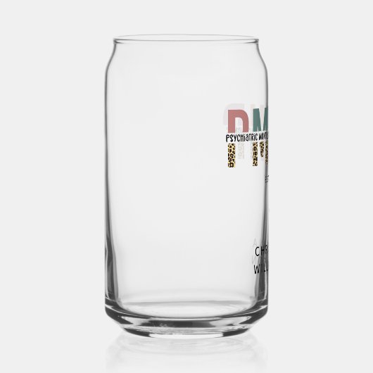 PMHNP Leopard Print Psychiatric Mental Health NP Dosenglas (Rechts)