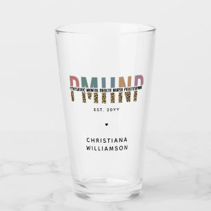 PMHNP Leopard Print Psychiatric Mental Health NP Glas