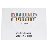 PMHNP Leopard Print Psychiatric Mental Health NP Große Geschenktüte (Vorderseite)