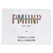 PMHNP Leopard Print Psychiatric Mental Health NP Große Geschenktüte (Rückseite)