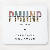 PMHNP Leopard Print Psychiatric Mental Health NP Mousepad (Vorne)