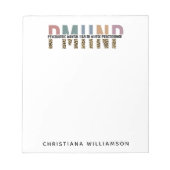 PMHNP Leopard Print Psychiatric Mental Health NP Notizblock (Vorderseite)