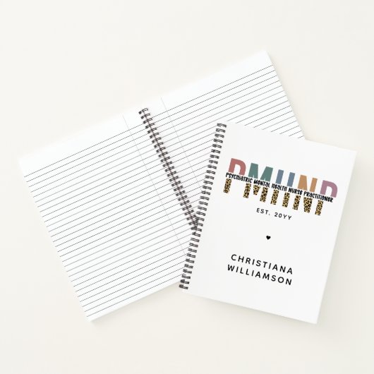 PMHNP Leopard Print Psychiatric Mental Health NP Notizblock (Innenseite)