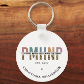 PMHNP Leopard Print Psychiatric Mental Health NP Schlüsselanhänger (Rückseite)