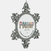 PMHNP Leopard Print Psychiatric Mental Health NP Schneeflocken Zinn-Ornament (Links)