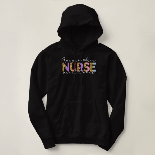 PMHNP Niedlich Psychiatric Nurse Practitioner Leop Hoodie (Design vorne)