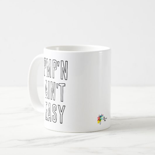 PMP Funny Mug Projektmanagement Beruflich Kaffeetasse (Vorderseite Links)
