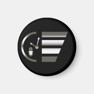 PMRP Chrome Mini-Logo-Magnet — Klein, rund Magnet