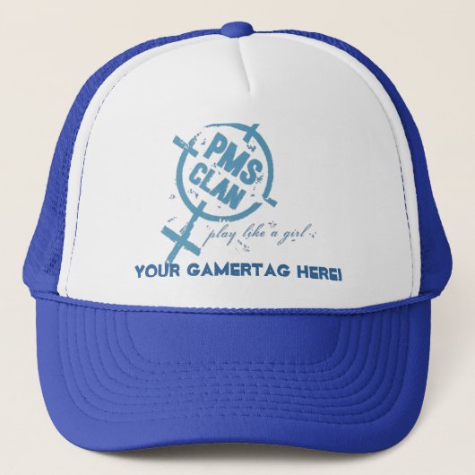 PMS Hut-Blau-Logo Truckerkappe (Vorderseite)