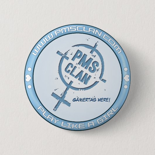 PMS Knopf-blaues Logo 2 Button (Vorderseite)