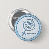 PMS Knopf-blaues Logo 2 Button (Vorne & Hinten)