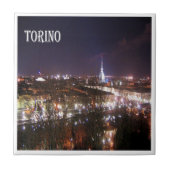 PMT005 TURIN at Night, Piemont, Italien, Fliese (Vorderseite)
