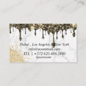 PMU Microblading Artist Sparkling Gold Visitenkarte (Rückseite)