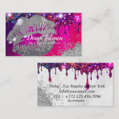 PMU MICROBLADING artist Sparkling Rose Visitenkarte (Vorne/Hinten)