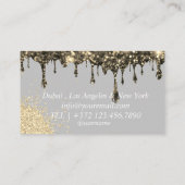 PMU Microblading Artist Sparkling Silver Gold Visitenkarte (Rückseite)