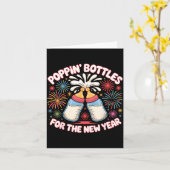 Pn Bottles For The New Year Funny Baby Milk Toast  Karte (Gelbe Blume)