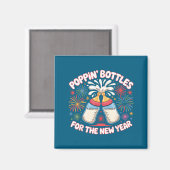 Pn Bottles For The New Year Funny Baby Milk Toast  Magnet (Vorderseite/Rückseite)