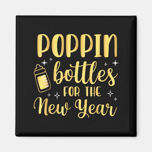 Pn Bottles For The New Year Pregnancy Announcement Magnet (Vorne)