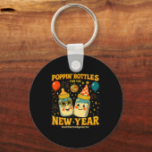 Pn Bottles New Year Mother Baby Nicu Nurse Celebra Schlüsselanhänger (Vorderseite)