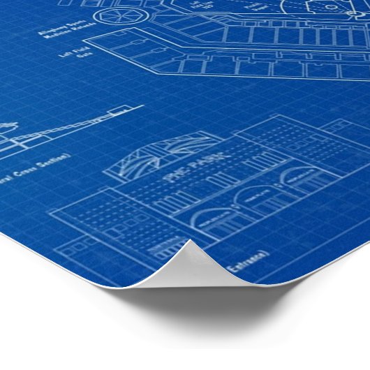 PNC Park Blueprint Poster (Ecke)