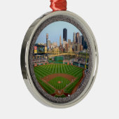 PNC Park-Pittsburgh Weihnachtsschmuck-Premium Silbernes Ornament (Rechts)