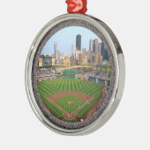 PNC Park-Pittsburgh Weihnachtsschmuck-Premium Silbernes Ornament (Links)