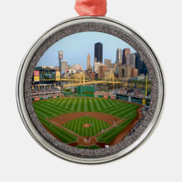 PNC Park-Pittsburgh Weihnachtsschmuck-Premium Silbernes Ornament