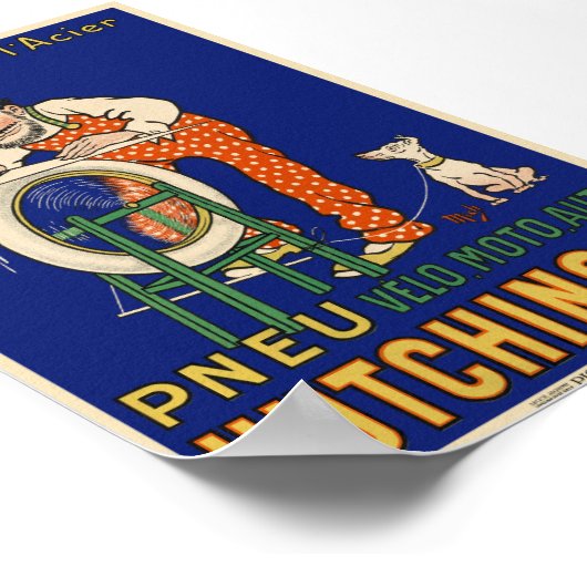 Pneu Hutchinson Vintage Poster 1910er (Ecke)