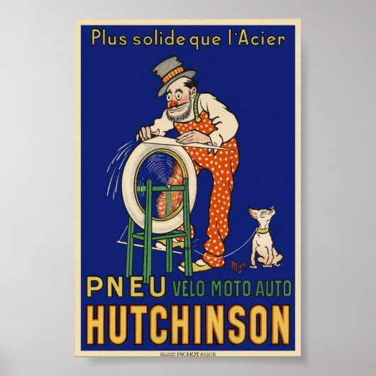 Pneu Hutchinson Vintage Poster 1910er (Vorne)