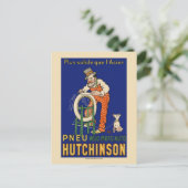 Pneu Hutchinson Vintage Poster 1910er Postkarte (Stehend Vorderseite)