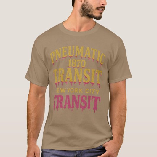 Pneumatic Transit 1870 – New York City T-Shirt (Vorderseite)