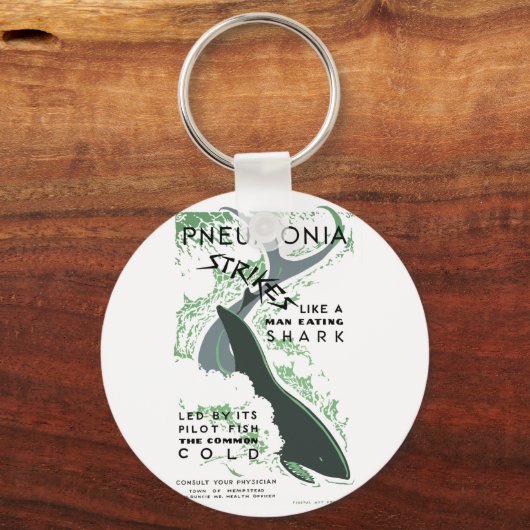 Pneumonie Strikes Schlüsselanhänger (Vorderseite)