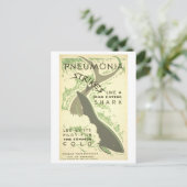 Pneumonie-Warnung Postkarte (Stehend Vorderseite)
