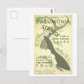 Pneumonie-Warnung Postkarte (Vorne/Hinten)