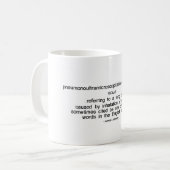 Pneumonoultramicroscopicsilicovolcanoconiosis Kaffeetasse (Vorderseite Links)