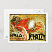 Pneus Tips ~ Senatzy Car Race Brussels Poster Postkarte (Vorne/Hinten)