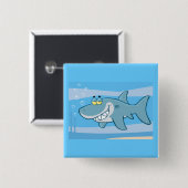 png_Cartoon-shark-underwater Funny blue fish Butto Button (Vorne & Hinten)