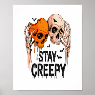 PNG-PNG-PNG-PNG bleibe, Halloween-Retro-Skull Poster