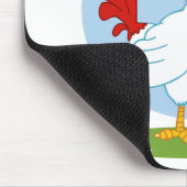 png_white-chicken CARTOON HEN CHICKEN FARM ANIMAL Mousepad (Ecke)