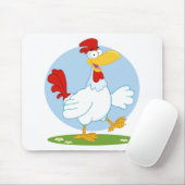 png_white-chicken CARTOON HEN CHICKEN FARM ANIMAL Mousepad (Mit Mouse)