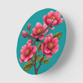 Pnk Blume Runde Wanduhr (Winkel)