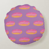 Pnk Donuts Rundes Kissen (Rückseite)