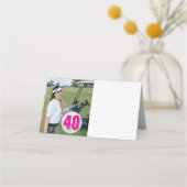 PNK LADY Golf Party Pläne geflochtene Platzkarte (Rückseite)