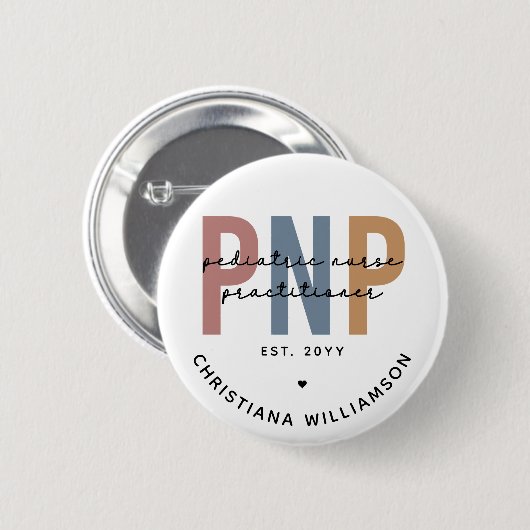 PNP-Praktikant bei personalisierter Pädiatrie Button (Vorne & Hinten)
