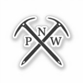 PNW Eispickel-Aufkleber Aufkleber (Vorderseite)