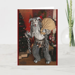 PNW Krampus gefaltete Weihnachtskarte Feiertagskarte